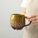 Large Ceramic Coffee Mug - 20oz Big Tea Cup, Yellow | Large Tea Mug, Microwave Safe, Dishwasher Safe