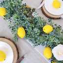 Winlyn 30 Pack Faux Yellow Lemons Artificial Fruits Fake Lemons Lifelike Simulation for Lemonade Party Kitchen Table Summer Decorations Vase Fillers Fruit Bowl Lemon Wreath Garland Photography Props