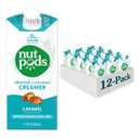 nutpods Caramel Coffee Creamer - Unsweetened Non Dairy Creamer Made from Almonds and Coconuts - Keto Creamer, Whole30, Gluten Free, Non-GMO, Vegan, Sugar Free, Kosher (12-Pack), Best Before 01 JUN 2026
