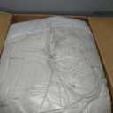 WONGS BEDDING Beige Textured Comforter Set King,3 Pieces Ruffle Farmhouse Shabby Chic Comforter for Queen Bed,Soft Seersucker Boho Bedding Set with 1 Ruffle Comforter,2 Tufted Pillowcases 104"90"