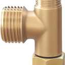 Bidet T Adapter Compatible with Toto Fit Washlets for Skirted Toilets Install, (3/8" x 3/8" x 1/2"), Connect to 3/8" Water Supply at the wall Instead of 7/8" Toilet Tank Inlet