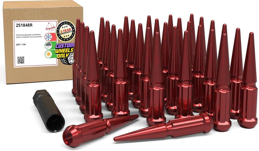 Wheel Accessories Parts 32 Pcs M14x1.5 14x1.5 Thread Spiked 4.4" Long Lug Nuts Red Truck Spline Hex Fits Chevy Silverado GMC Sierra 2500 3500  Ford F250 F350 Super Duty  Ram 2500 3500 Wheel Accessories Parts 32 Pcs M14x1.5 14x1.5 Thread Spiked 4.4" Long Lug Nuts Red Truck Spline Hex Fits Chevy Silverado GMC Sierra 2500 3500  Ford F250 F350 Super Duty  Ram 2500 3500