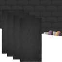 Sunnyglade 4PCS 23.6"x47.2" 3D Faux Stone Wall Panels Space Black