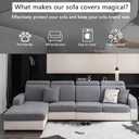 Sectional Couch Covers,Stretch Sofa Covers,Couch Covers for Washable,Soft Couch Cushion Covers,Anti Slip Furniture Protector for Pets(Dark Grey,1 Seaters)