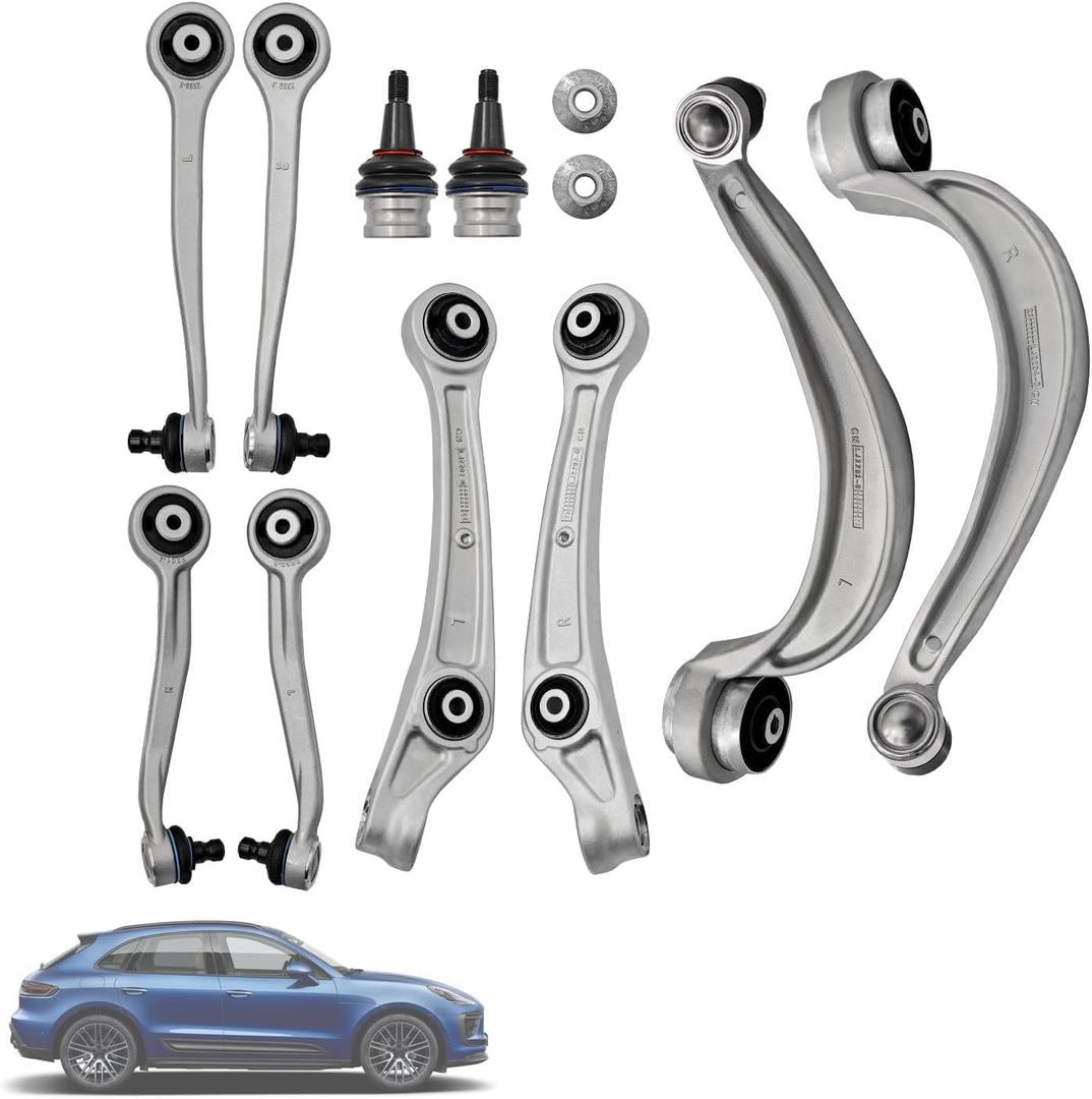 Front Upper Lower Control Arm Suspension Kit Fit For Audi A6 A7 2012-2018 | Upper & Lower Control Arm Kit W/Ball Joints Fit For Porsche Macan 2015-2023 For A4 2009-2016 Replace 8K0407505A 8K0407506A