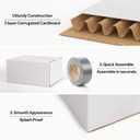 Rempry 30 Pack 8x6x4 Shipping Boxes White, Small Corrugated Cardboard Box for Mailing, Packaging Small Business, Kraft Mailer Gift Boxes