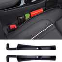 2PCS Car Seat Gap Filler, Automotive Seat Organizer Fill The Gap Between Seat and Console, Universal Car Storage Box Inserts Fill The Gap Between Seat &Console for Coins Wallets Keys (Black)