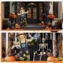 4 ft Halloween Party Decoration Scary Scarecrow Cardboard Cutout Standup Creepy Scarecrow Party Accessory Life Size Photo Prop Standing Cardboard Cutout for Halloween Supplies