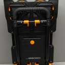 330LB Folding Hand Truck Heavy Duty Carrying, Combination of Four Wheels and Two Wheels Convertible Dolly Cart with Retractable Handle Dolly for Moving Office Carts(Orange)