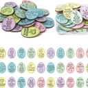 Easter Egg Fillers,30 Pack Wooden Easter Egg Tokens for Kid,Easter Stuffers with 30 Diffrent Engraved Sayings,Eater Filled Actity for Kids Teens Toddler Girls Boys (Egg)