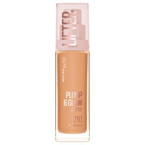 Maybelline Lifter Plump & Glow Foundation, Liquid Foundation with 2% Niacinamide + Hyaluronic Acid, Plumping and Brightening Face Makeup, 210, 1 Count