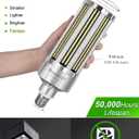 DragonLight 120W Commercial Grade Corn LED Light Bulb Fanless(400 Watt Metal Halide/HID/HPS Replacement) E26/E39 Large Mogul Base LED Lamp 6000K Daylight 15,000LM for High Bay Area Lighting