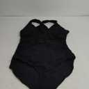 SHAPELLX Women's One Piece Swimsuit Tummy Control Ruched Full Coverage Bathing Suit V Neck Slimming Swimwear (XX-Large, Black)