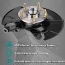Front Steering Knuckle & Wheel Bearing Hub Assembly Compatible with Honda Civic 2006-2011,(Without Si Model), Left Driver Side Replaces # 698-45169845144300SNA952, 44300TR0951