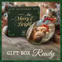 5 x Highland Cow Christmas Ornament 2025 - Cute Farm Animal Peeking with Santa Hat Decoration - Rustic Farmhouse Cattle Decor, Gifts for Cow Lovers, Women, Kids, Family