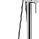 Tub Filler Freestanding Bathtub Faucet Brushed Nickel Floor Mounted Brass Bathroom Tub Faucets with Hand Shower