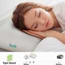 100% Natural Talalay Latex Pillow, Luxury Queen Soft Support Sleeping Bed Pillow for Side, Back, and Stomach Sleepers, Soft Latex Foam Pillow, Removable Breathable Cotton Cover (Queen (Soft))