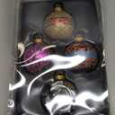 Kurt Adler Imperial Design Ball Ornament, 65mm, Set of 4