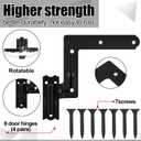 Moxweyeni 48 Pack (24 Pair) Steel Blind Shutter Hinge 1-1/16" Black Wrought Iron Shutter Lift Off Pintle Reversible Hinges for Heavy Duty Wood Frame, Brick, Doors, Window(Black)