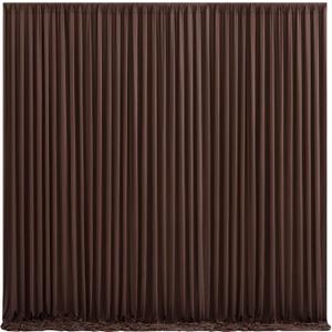 10ft x 7ft Brown Backdrop Curtain for Parties Wedding Brown Wrinkle Free Backdrop Drapes Panels for Baby Shower Gender Reveal Birthday Photo Photography Polyester Fabric Background Decoration