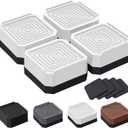 ANNKUT Bed Risers and Furniture Risers, Heavy Duty Adjustable Lifting Blocks for Couches, Desks, and Chairs, Elevates 1.5 Inches, Holds up to 4000 lbs (White)