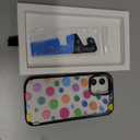 Clear TPU Phone Case Cover for iPhone with Design, Drop Protection, Cute Case for Girl Women (Clear-Colorful Polka Dots, iPhone 17)