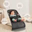 BabyBjrn Bouncer Bliss, Anthracite, Mesh | 2-in-1 Adjustable Baby Bouncer Seat and Toddler Chair, Newborn to Toddler (8-29 lbs), 4 positions, Lightweight & Portable