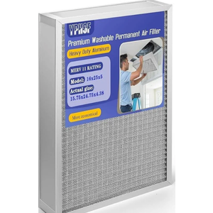 Upgraded 16x25x5 Reusable AC Furnace Filter Washable MERV11, Electrostatic - Permanent, Enjoy Fresher Air in Home and Office HVAC Furnace Systems, Actual Size: 15.75x24.75x4.38 Inch 1 Pack