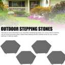 4Pcs Large Stepping Stones,Outdoor Stepping Stones with 24pcs Ground Stakes,Outside Flooring Pavers Decorative for Garden Yard Lawn Pathway Walk Way (Grey)