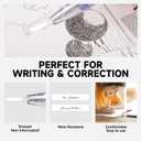 Refillable Retractable White Correction Tape, Pen Shaped White Smooth Pull Out Japanese Aesthetic Cute Correction Tape for Office Supplies, 4 PCS (ZH-87)