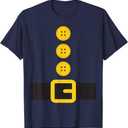 Dwarf Gnome Matching Fancy Dress for Men Women T-Shirt ( Blue Size L)