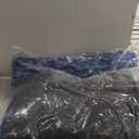 Washable Dog Bed Mat Reversible Dog Crate Pad Soft Fluffy Pet Kennel Beds Dog Sleeping Mattress for Large Jumbo Medium Small Dogs, 35 x 22 Inch, Blue