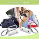 Outus 100 Pieces Key Fob Hardware Key Fob Keychain Wristlet with Split Ring (Silver,1 Inch)