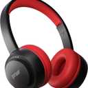 gorsun Kids Headphones, Bluetooth 5.3, Toddler Headphones 85 dBA Safe Volume, 45H Play Time, with Microphone, Kids Wireless Headset for iPad/Tablet/Travel/School, ldeal Gift (Black/red)