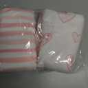 Bassinet Sheets Compatible with AirClub, GoFirst and MiClassic Bassinet Bedside Sleeper, 2 Pack, 100% Jersey Knit Cotton Fitted Sheets, Pink Stripes and Hearts Print for Baby Girls