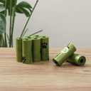 Dog Poop Bags Pet Waste Bag with Dispenser and Leash Clip Green 360 Bags 24 Rolls V24 (1 Count (Pack of 360))