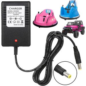 12V Charger for kidzone Bumper car,12v Battery Charger for Ride On Toys,cargador para carro elctrico de nio, Kids Bumper Car Replacement Charger
