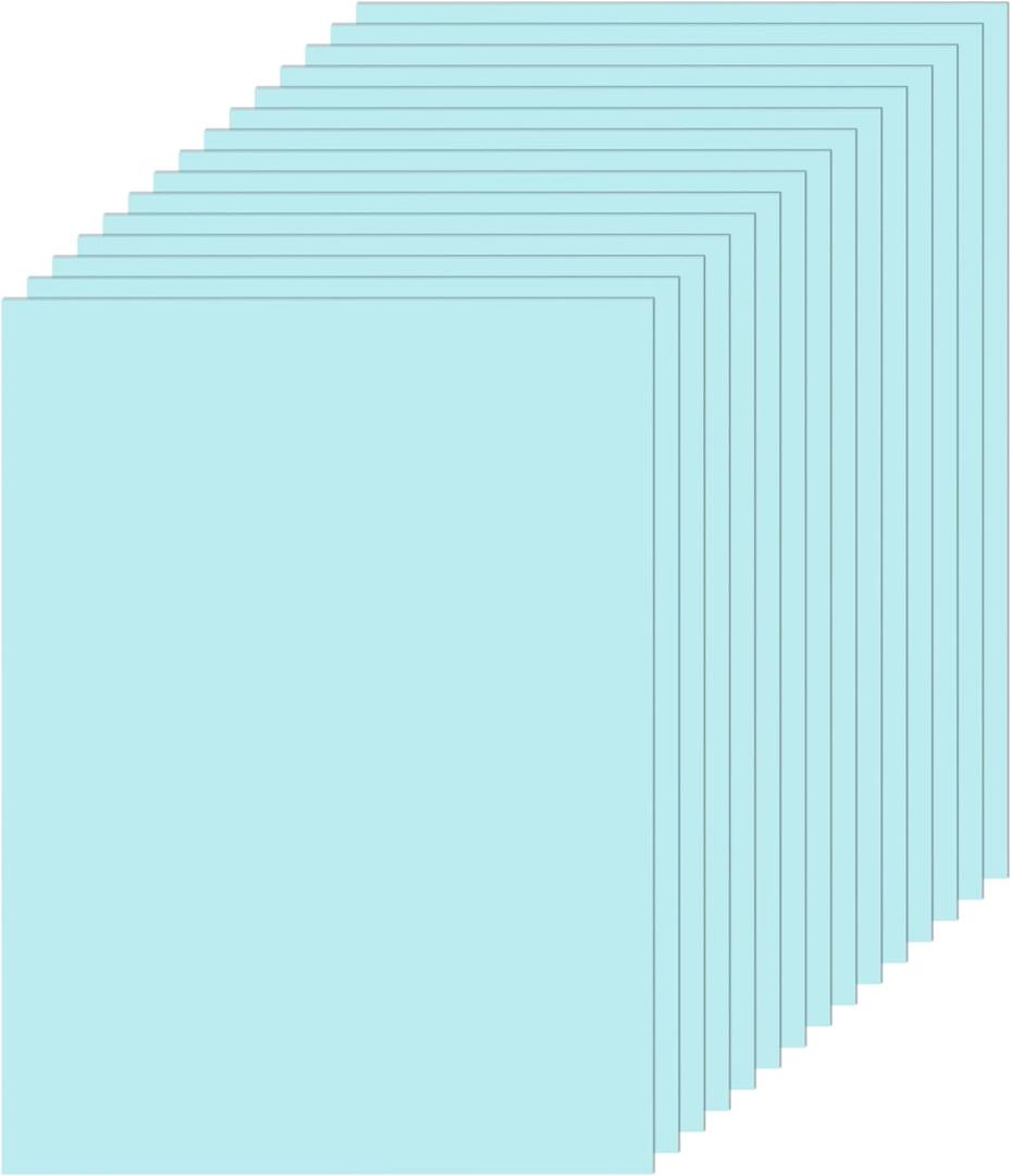 4 x Silunkia 28 Sheets Light Blue Cardstock 8.5 x 11 Scrapbook Paper, 250gsm/92lb Thick Paper Card Stock for School Crafting, DIY Cards, Wedding Invitations, Certificates