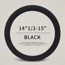 HighnessHwoo Furry Winter Car Steering Wheel Cover for Women, Soft Fleece Short Plush Warm Universal Auto Accessories for Vehicle, Sedan, Fuzzy, Anti Slip, Black, Standard Size, 14.75-15.15 In