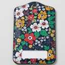 2Pack Luggage Tags for Suitcases, Cute Unique Pu Leather Cruise Luggage Tag with Privacy Cover ID Label Address Card and Metal Ring Suitable for Women Men Kids Travel Bag Green and white flowers