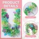 100 Feet Easter Tinsel Garland Colorful Egg Metallic Twisted Hanging Streamer Spring Theme Garland for Easter Decoration Birthday Party Supply, Green