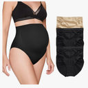 BRABIC Women’s Seamless Maternity Panties High Waisted Pregnancy Underwear Belly Support Briefs Over Bump 3 Pack XL
