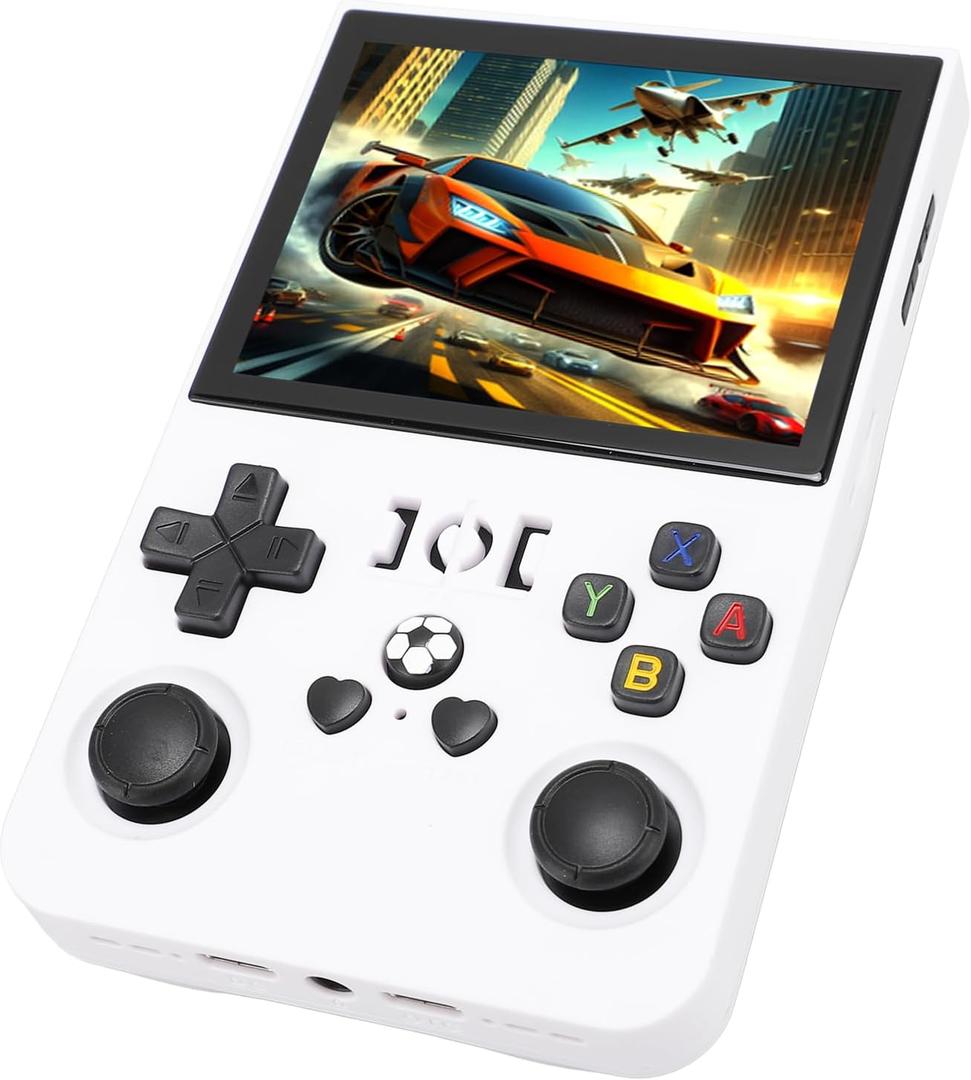 Portable Game Console, Handheld Game Console 4 Inch Screen 18000+ Games with Small Memory Card, RK3326 Chip, 4000MAH Battery for, Versatile Gaming Options, Long Battery Life