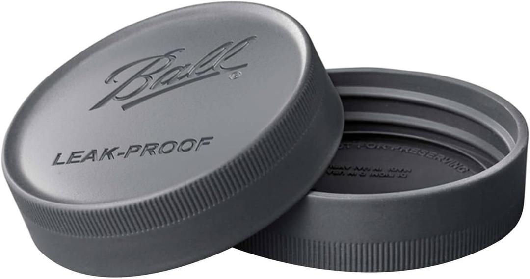 Ball Leak-Proof Plastic Lids for Glass Mason Jars, Used for Canning, Pickling, Juice, Jam, Jelly (Regular, 6 Count (Pack of 2))