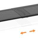 Multi-Functional Metal Shoe Rack,Expandable Adjustable Stackable Kitchen Organizer,Metal Shelf risers for cabinets, Kitchens,Closet and Bathroom(1Pack/Black/Large)