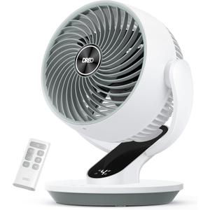 DREO Oscillating Fan for Bedroom, 13 Inch Quiet Table Fans for Home Whole Room, 75ft Powerful Airflow, Desk Air Circulator Fan with Remote, 120 Adjustable Tilt, 4 Speeds, 8H Timer, for Office Desktop, Small