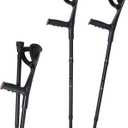 1 Pair Folding Crutches, Adjustable Forearm Crutches, Medical Walking Crutches, Non-Slip Mobility Aids for The Elderly and Disabled.