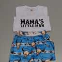 Western Baby Boy Summer Clothes , Cow Print Short Sleeve T-Shirt Casual Jogger Shorts Toddler Cowboy Outfit , 12M,