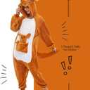 NEWCOSPLAY Unisex Adult Onesie Pajamas Animal One Piece Costume Cosplay Sleepwear (Brown)