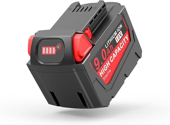 9.0Ah 18V Battery Compatible for Milwaukee WK1890 Mk-18 Tools, Compatible with 48-11-1840, 48-11-1828, 48-11-1820, 48-11-1815, 48-11-1850, 48-11-1890, 2646-22CT Cordless Power Tools
